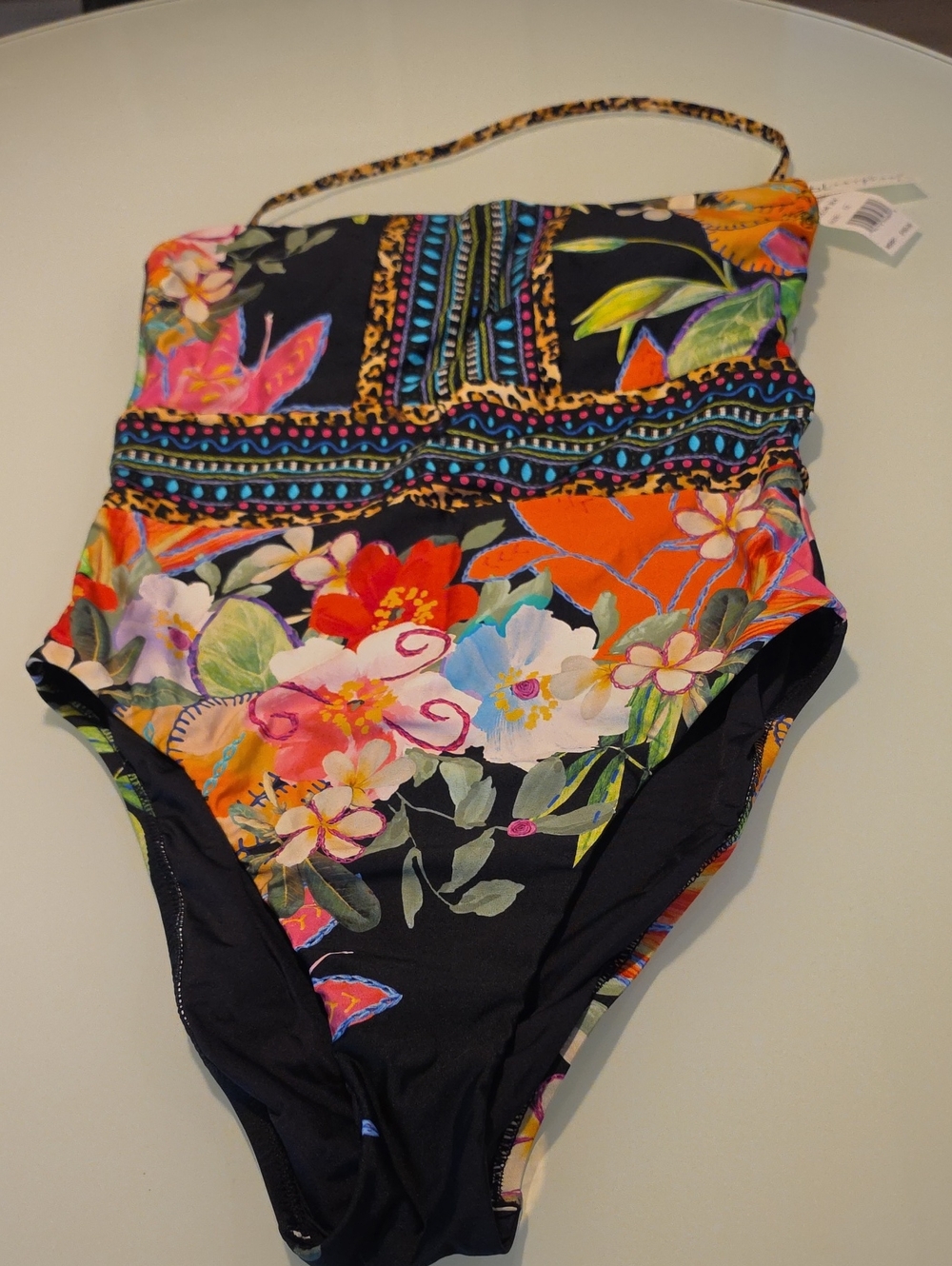 Sunsine 79 Womans Floral One-Piece Swimsuit - Black Multi